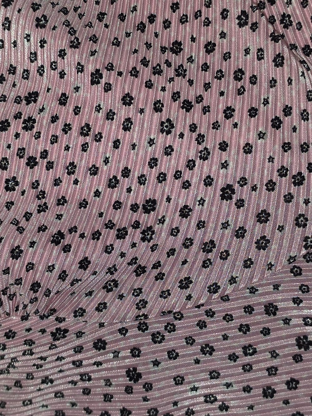 NWT ASOS Pink Crinkle Ditsy Floral Print Midi Dress Puff Sleeves Size 12 - Picture 7 of 9